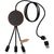SCX.design C40 5-in-1 Ladekabel aus rPET mit 10W Ladepad und Leuchtlogo (Bild 1)