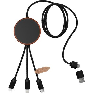 Produktabbildung SCX.design C40 5-in-1 Ladekabel aus rPET mit 10W Ladepad und Leuchtlogo SCX.design C40 5-in-1 Ladekabel aus rPET mit 10W Ladepad und Leuchtlogo