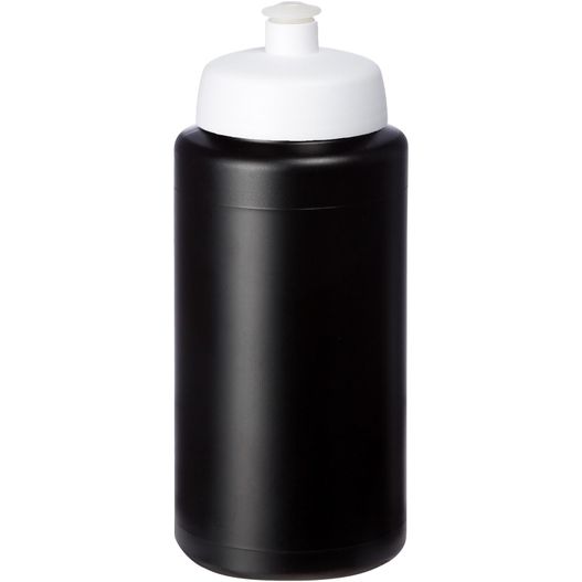 eine schwarze flasche mit weißem deckel Baseline® Plus grip 500 ml Sportflasche mit Sportdeckel (Bild 1)