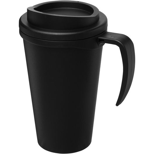 eine schwarze kaffeetasse mit einem griff Americano® Grande 350 ml Isolierbecher (Bild 1)