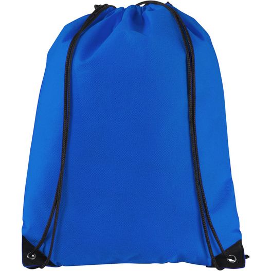 eine blaue tasche mit schwarzen riemen Evergreen Premium Non Woven Turnbeutel 5L (Bild 1)