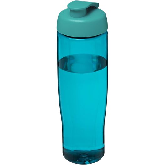 eine blaue wasserflasche mit deckel und kunststoffkappe H2O Active® Tempo 700 ml Sportflasche mit Klappdeckel (Bild 1)