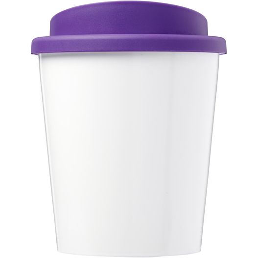 eine weiße tasse mit einem lila deckel Brite-Americano® Espresso 250 ml Isolierbecher (Bild 1)