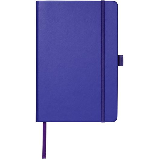 ein lila notizbuch mit einem stift oben Nova A5 gebundenes Notizbuch (Bild 1)