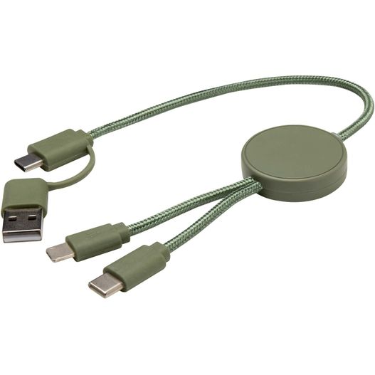 Produktabbildung Citala 30 cm 5-in-1 Kabel aus recyceltem Kunststoff für Datenübertragung und 27W Schnellladung Citala 30 cm 5-in-1 Kabel aus recyceltem Kunststoff für Datenübertragung und 27W Schnellladung (Bild 1)