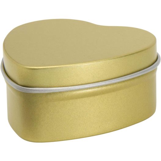 Blissful Herzförmige Zinnkerze mit Vanille Duft (Bild 1)