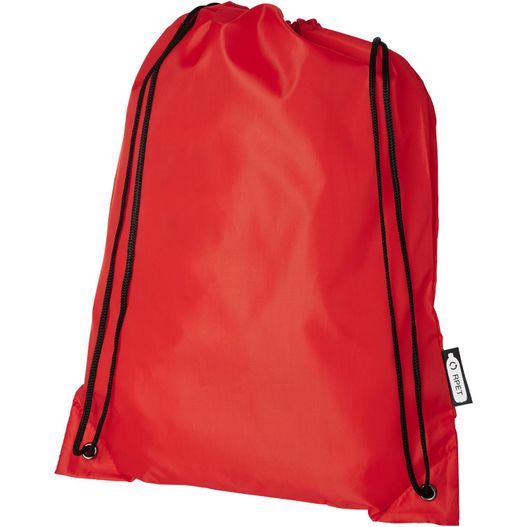 eine rote tasche mit einem schwarzen reißverschluss Oriole Turnbeutel aus RPET 5L (Bild 1)