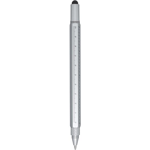 Dora Multifunktionsstift aus recyceltem Aluminium (schwarze Mine) (Bild 1)