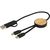 Chechia 30 cm 5-in-1 Kabel aus recyceltem Kunststoff für Datenübertragung und 27W Schnellladung mit Bambusdetails (Bild 1)
