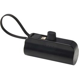 Produktabbildung Alnair 10 W 5000 mAh Typ C Powerbank aus recyceltem Kunststoff mit integriertem Klappständer und 2 in 1 Kabel Alnair 10 W 5000 mAh Typ C Powerbank aus recyceltem Kunststoff mit integriertem Klappständer und 2 in 1 Kabel