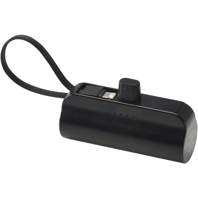 Alnair 10 W 5000 mAh Typ C Powerbank aus recyceltem Kunststoff mit integriertem Klappständer und 2 in 1 Kabel