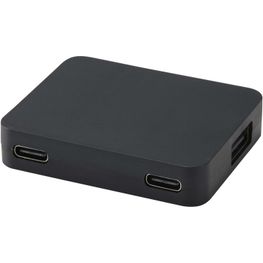 Produktabbildung Gaia 4 Port USB Hub mit USB-A- und Typ-C-Ausgang und zwei Eingängen aus recyceltem Kunststoff Gaia 4 Port USB Hub mit USB-A- und Typ-C-Ausgang und zwei Eingängen aus recyceltem Kunststoff