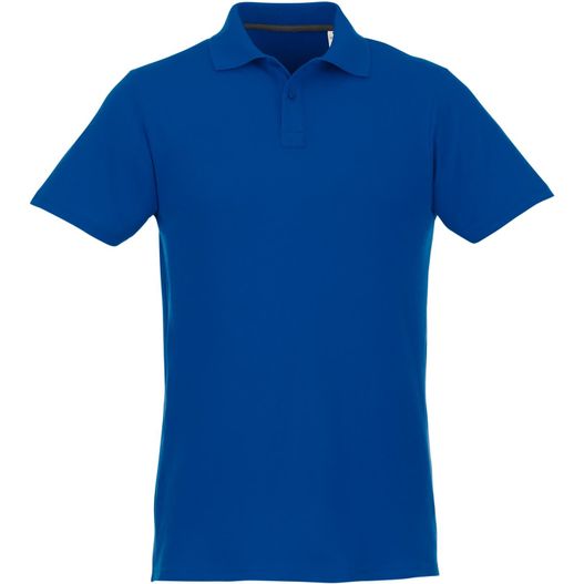 ein blaues poloshirt mit einem weißen logo auf der brust Helios Poloshirt für Herren (Bild 1)
