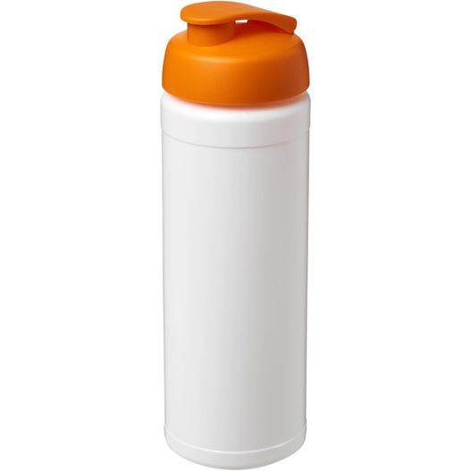 eine weiße und orange plastikwasserflasche mit deckel Baseline® Plus 750 ml Flasche mit Klappdeckel (Bild 1)