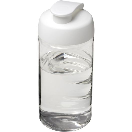 eine weiße plastikflasche mit weißem deckel H2O Active® Bop 500 ml Sportflasche mit Klappdeckel (Bild 1)