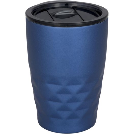 der blaue becher ist mit einem deckel dargestellt Geo 350 ml Kupfer-Vakuum Isolierbecher (Bild 1)