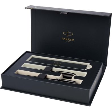 Produktabbildung Parker IM achromatisches Kugelschreiber und Tintenroller Set mit Präsentbox (schwarze/blaue Mine) Parker IM achromatisches Kugelschreiber und Tintenroller Set mit Präsentbox (schwarze/blaue Mine)