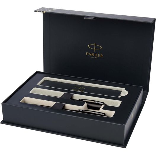Produktabbildung Parker IM achromatisches Kugelschreiber und Tintenroller Set mit Präsentbox (schwarze/blaue Mine) Parker IM achromatisches Kugelschreiber und Tintenroller Set mit Präsentbox (schwarze/blaue Mine) (Bild 1)
