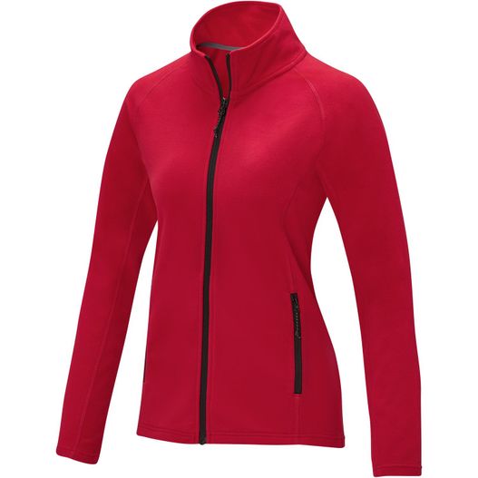 eine frauen rote jacke mit schwarzen reißverschluss Zelus Fleecejacke für Damen (Bild 1)