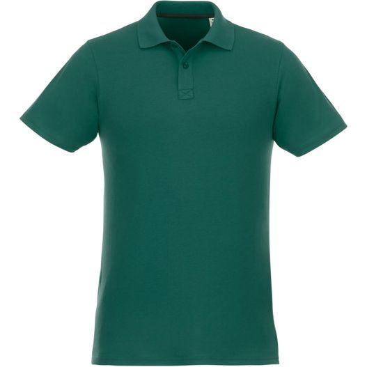 ein grünes poloshirt mit einem weißen logo auf der brust Helios Poloshirt für Herren (Bild 1)