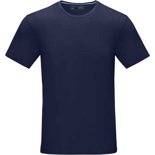 ein navy t - shirt mit einem weißen logo auf der brust Azurite T-Shirt aus Bio-Baumwolle für Herren (Bild 1)