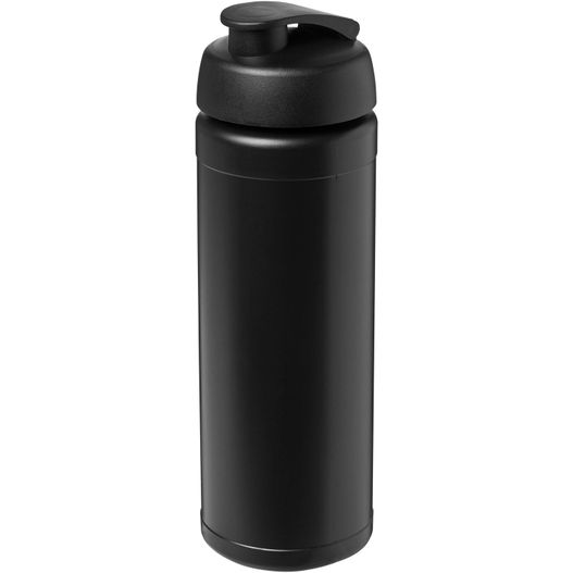 eine schwarze wasserflasche mit schwarzem deckel Baseline® Plus 750 ml Flasche mit Klappdeckel (Bild 1)