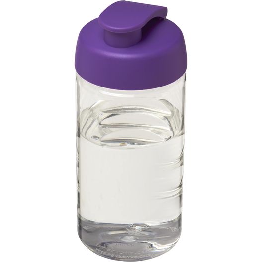 einen lila deckel auf einer klaren wasserflasche H2O Active® Bop 500 ml Sportflasche mit Klappdeckel (Bild 1)