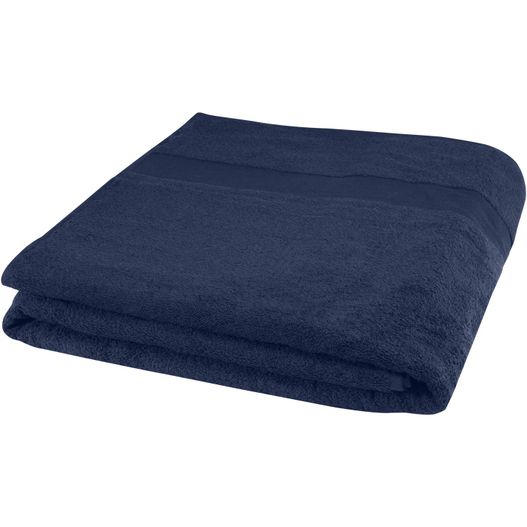 ein navy blaues handtuch auf einem weißen hintergrund gefaltet Evelyn 450 g/m² Baumwollhandtuch 100 x 180 cm (Bild 1)
