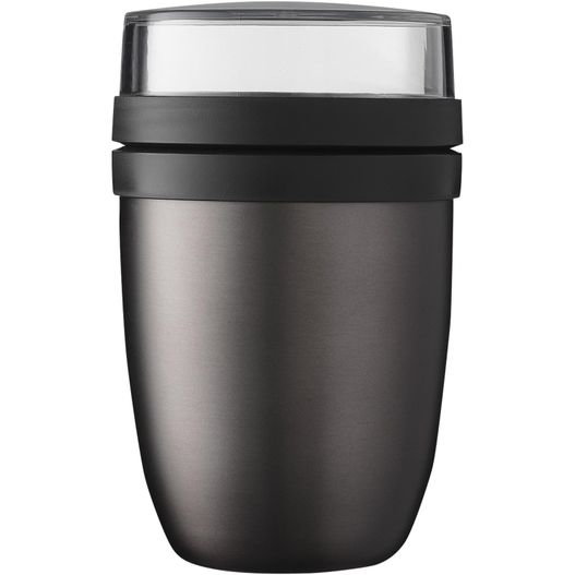 eine schwarze und silberne kaffeetasse mit einem deckel Mepal Ellipse 500+200 ml Thermo-Lunchpot (Bild 1)