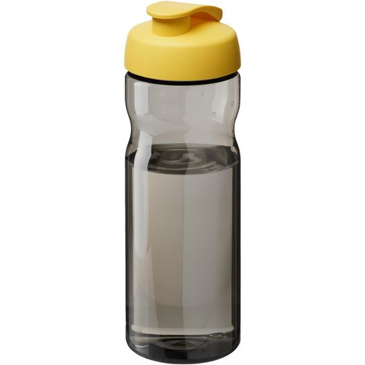 eine gelbe und schwarze wasserflasche mit gelbem deckel H2O Active® Eco Base 650 ml Sportflasche mit Klappdeckel (Bild 1)