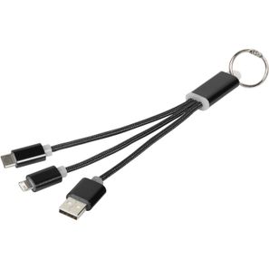 Metal 3-in-1 Ladekabel mit Schlüsselanhänger