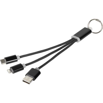 Produktabbildung Metal 3-in-1 Ladekabel mit Schlüsselanhänger Metal 3-in-1 Ladekabel mit Schlüsselanhänger