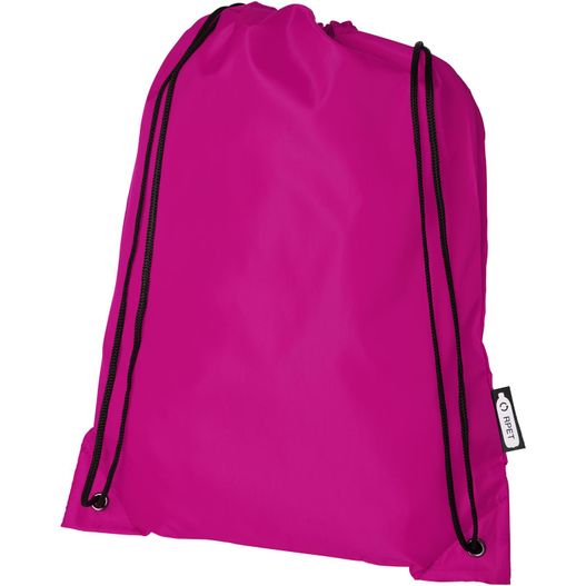 eine rosa tasche mit schwarzen reißverschluss Oriole Turnbeutel aus RPET 5L (Bild 1)