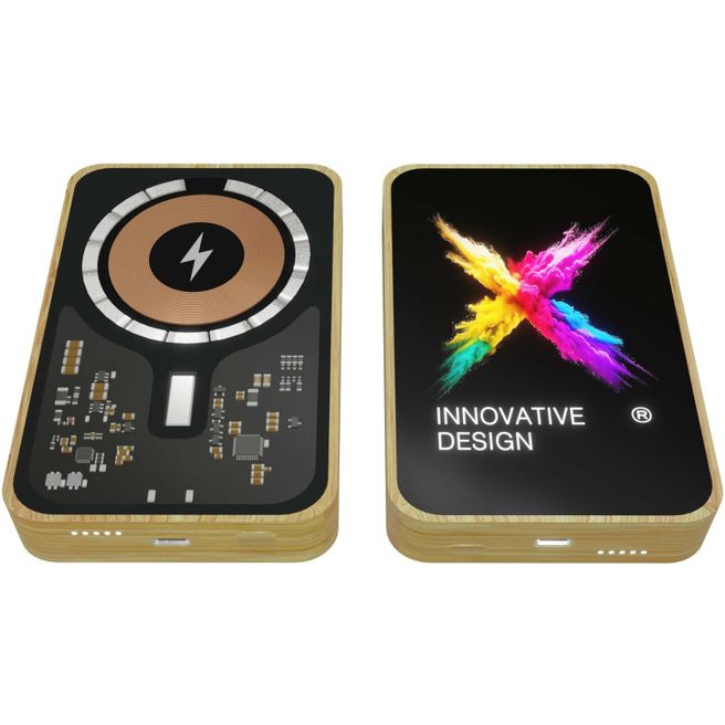 Produktabbildung SCX.design P26 15W 5000 mAh MagSafe Powerbank aus Holz SCX.design P26 15W 5000 mAh MagSafe Powerbank aus Holz