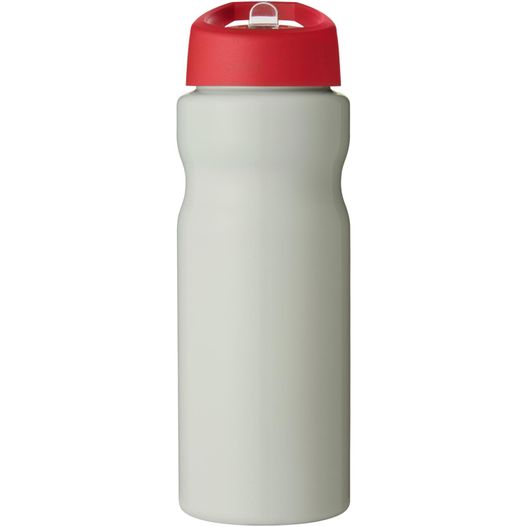 eine weiße und rote sportflasche mit rotem deckel H2O Active® Eco Base 650 ml Sportflasche mit Ausgussdeckel (Bild 1)