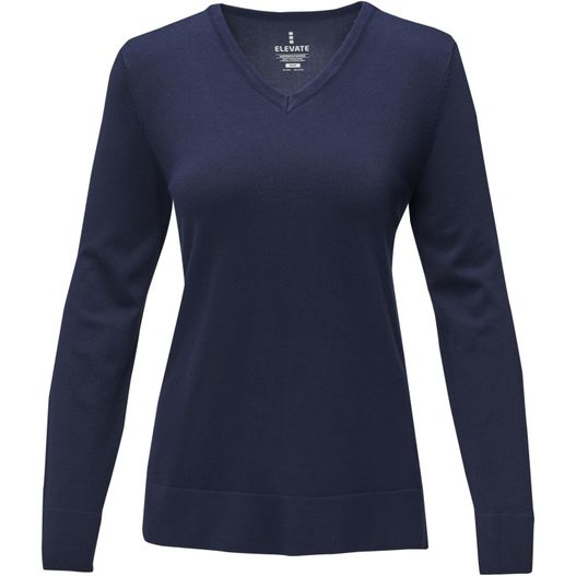 ein frauen navy pullover mit v-hals Stanton Pullover mit V-Ausschnitt für Damen (Bild 1)