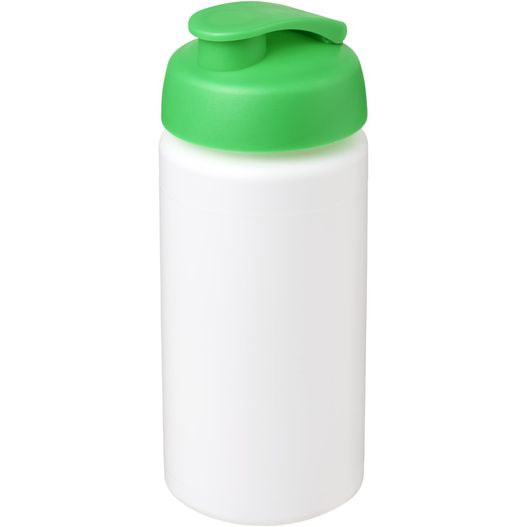 eine weiße und grüne plastikflasche mit grünem deckel Baseline® Plus grip 500 ml Sportflasche mit Klappdeckel (Bild 1)