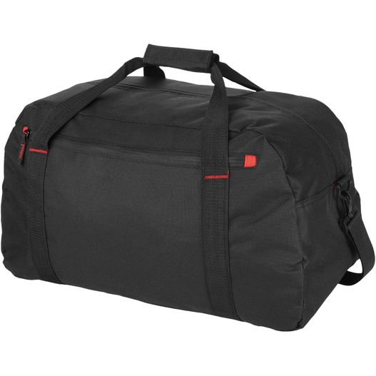 eine schwarze duffeltasche mit roten griffen Vancouver Reisetasche 35L (Bild 1)