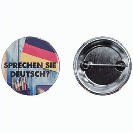 Produktabbildung Metallbutton 37mm mit doppelt gesicherter Nadel Metallbutton 37mm mit doppelt gesicherter Nadel