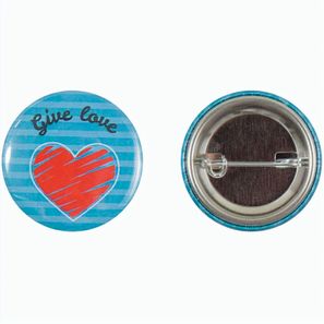 Metall button 31mm mit doppelt gesicherter Nadel