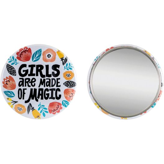 Metallbutton 56mm mit Spiegel (Bild 1)