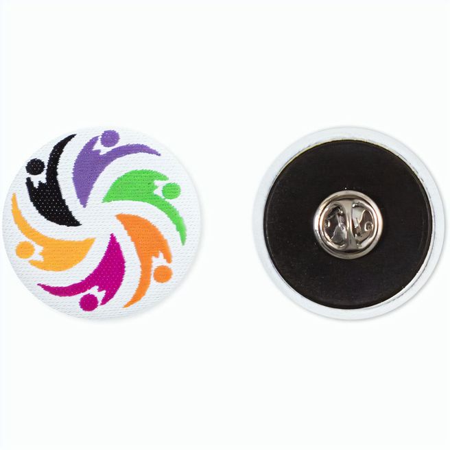 Textilbutton 25mm mit Pin und Clutch