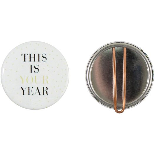 Metallbutton 37mm mit Clip (Bild 1)