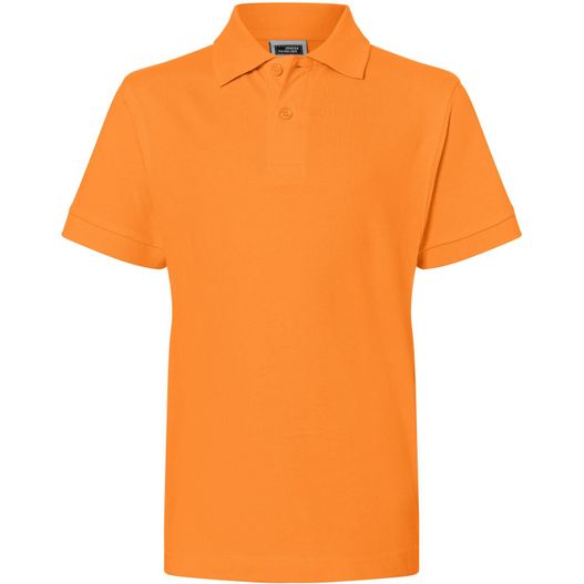 ein oranges poloshirt mit weißem kragen Classic Polo Junior - Hochwertiges Polohemd mit Armbündchen (Bild 1)