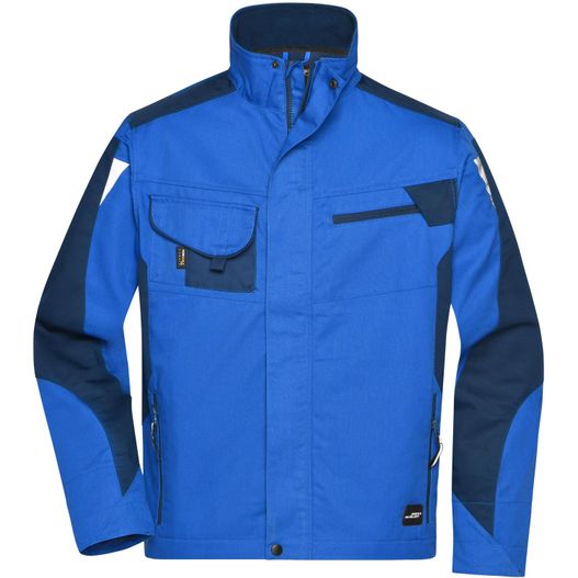 eine blaue jacke mit schwarzen akzenten Workwear Jacket - STRONG - - Professionelle Jacke mit hochwertiger Ausstattung (Bild 1)