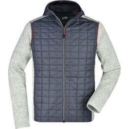 Men's Knitted Hybrid Jacket - Strickfleecejacke im stylischen Materialmix