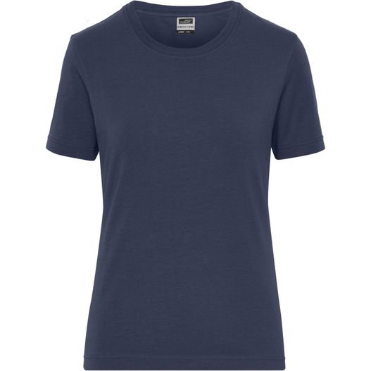 ein frauen t - hemd in marine Ladies' BIO Stretch-T Work - SOLID - - T-Shirt aus weichem Elastic-Single-Jersey (Bild 1)