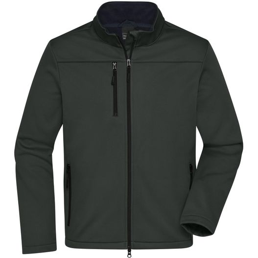 eine herren softshell-jacke mit einem reißverschlusskragen Men's Softshell Jacket - Klassische Softshelljacke im sportlichen Design aus recyceltem Polyester (Bild 1)