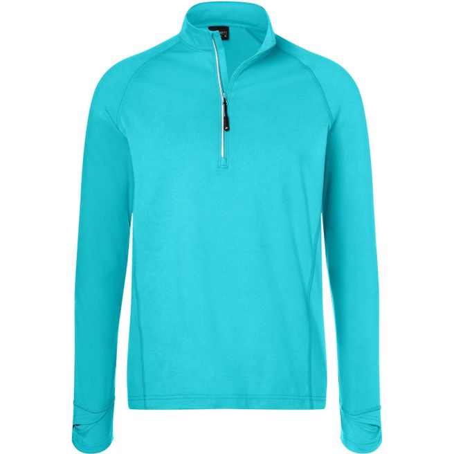 Men's Sports Shirt Half-Zip - Langarm-Shirt mit Reißverschluss für Sport und Freizeit