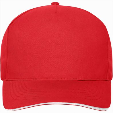 5 Panel Sandwich Cap Bio Cotton - 5 Panel Cap mit ungebürsteter Oberfläche